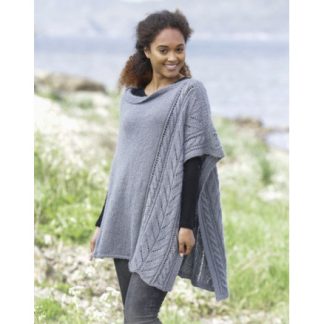 Cloudy Day by DROPS Design - Poncho Strikkeopskrift str. S/M - XXXL - XXX-Large