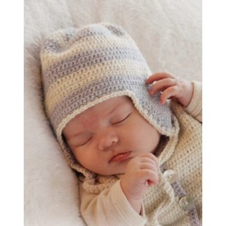 Heartthrob Hat by DROPS Design - Baby Hue Hækleopskrift str. 1/3 mdr - - 3/4 år