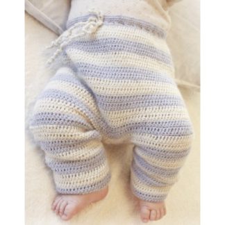 Heartthrob Pants by DROPS Design - Baby Bukser Hækleopskrift str. 1/3  - 3/4 år