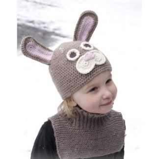 Honey Bunny by DROPS Design - Påskehare hue Hækleopskrift str. 1-8 år - 7/8 år