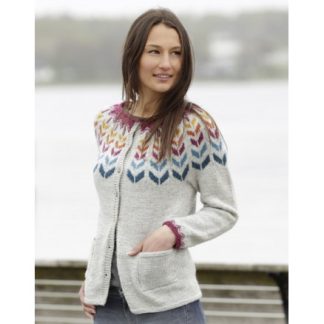 Joyride Cardigan by DROPS Design - Jakke med nordisk mønster Strikkeop - XXX-Large