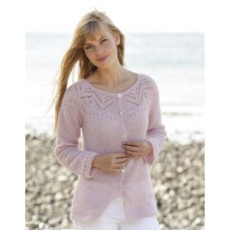 Pink Connection Cardigan by DROPS Design - Jakke Strikkeopskrift str.  - XXX-Large