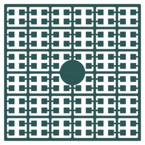 Pixelhobby Midi Perler 400 Ekstra mørk Mintgrøn 2x2mm - 140 pixels