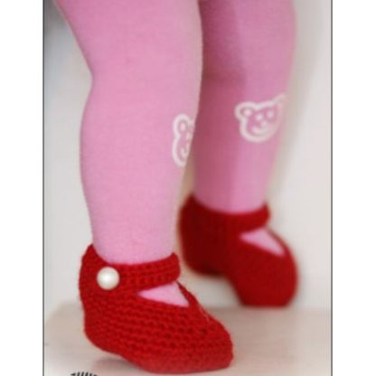 Rosy Toes by DROPS Design - Tøfler Hækleopskrift str. 1/3 mdr - 3/4 år - 3/4 år