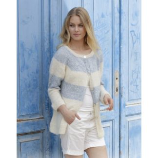 Sailor's Luck CardiganÂ by DROPS Design - Jakke Strikkeopskrift str. S  - XXX-Large