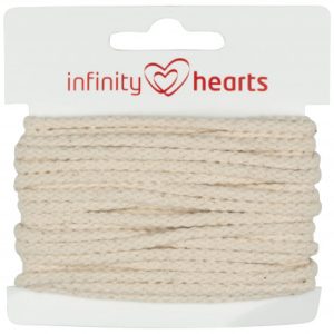 Infinity Hearts Anoraksnor Bomuld rund 3mm 200 Natur - 5m