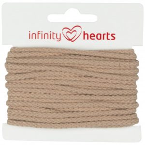 Infinity Hearts Anoraksnor Bomuld rund 3mm 820 Beige - 5m