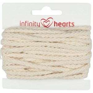 Infinity Hearts Anoraksnor Bomuld rund 5mm 200 Natur - 5m