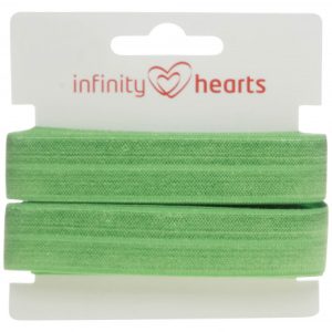 Infinity Hearts Foldeelastik 20mm 549 Lys grøn - 5m