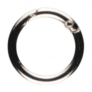 Infinity Hearts O-ring/Endeløs ring med Åbning Messing Sølv Ø30mm - 5