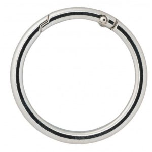 Infinity Hearts O-ring/Endeløs ring med Åbning Messing Sølv Ø43