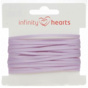 Infinity Hearts Satinbånd Dobbeltsidet 3mm 430 Lilla - 5m