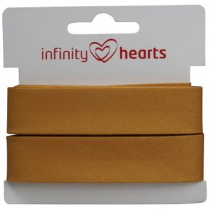 Infinity Hearts Skråbånd Bomuld 40/20mm 13 Sennep - 5m