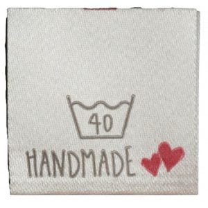 Label Vask 40 Grader Handmade Hvid - 1 stk