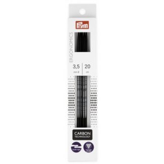 Prym Ergonomics Strømpepinde Carbon 20cm 3