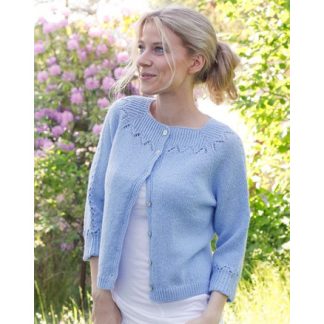 Lost in the Sky Cardigan by DROPS Design - Cardigan Strikkeopskrift st - XXX-Large