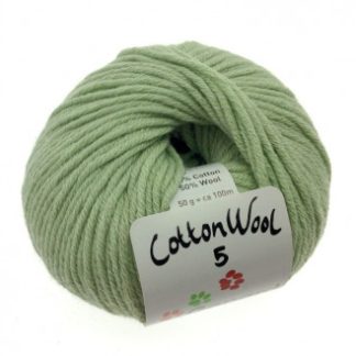 Gepard Garn CottonWool 5 Unicolor 810 Sart Grøn