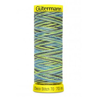 Gütermann Deco Stitch Multi 70 Blå/Grøn Sytråd Polyester 9852 - 70m