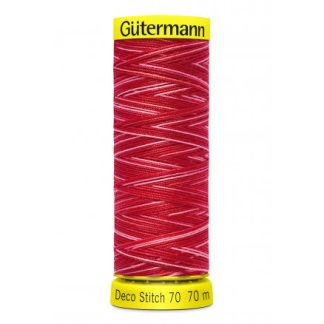 Gütermann Deco Stitch Multi 70 Rød Sytråd Polyester 9984 - 70m