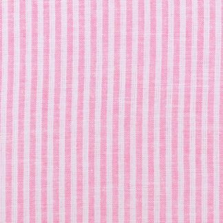 Hør/Bomuld Jersey Striber Stof 150cm 2217 Pink- 50cm