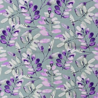 Hør/Viscose Jersey Stof 1103 Blomster - 50cm