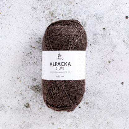 Järbo Alpaca Silke Garn 513 Brun Grankogle