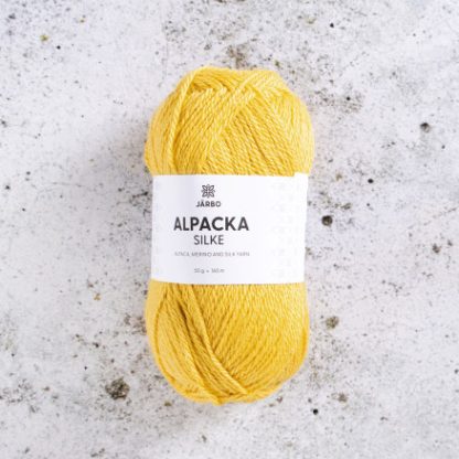 Järbo Alpaca Silke Garn 516 Gul Primula