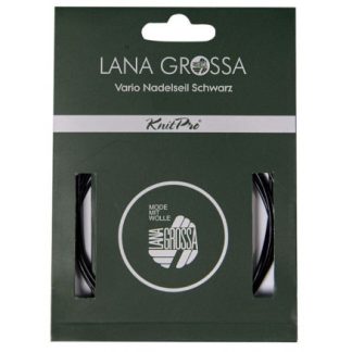 KnitPro by Lana Grossa Wire/Kabel 100cm inkl. Pinde Sort