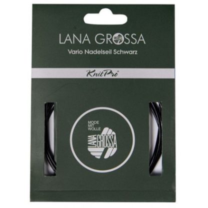 KnitPro by Lana Grossa Wire/Kabel 80cm inkl. Pinde Sort