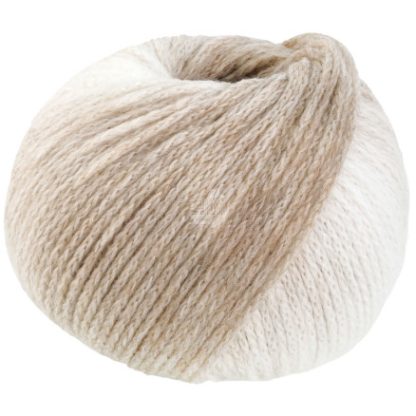 Lana Grossa Cool Merino Dégradé Garn 309 Tapue/Beige/Hvid