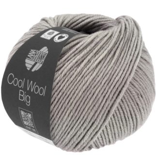 Lana Grossa Cool Wool Big Mélange Garn 1626 Meleret Gråbeige