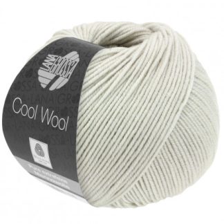 Lana Grossa Cool Wool Garn 2076 Lys grå