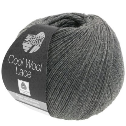 Lana Grossa Cool Wool Lace Garn 26 Mørkegrå