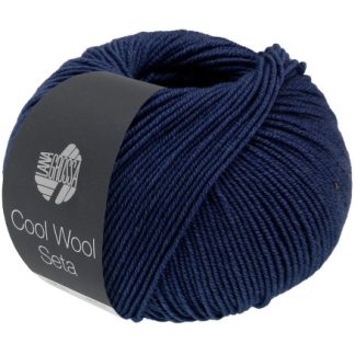 Lana Grossa Cool Wool Seta Garn 04 Midnatsblå