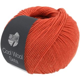 Lana Grossa Cool Wool Seta Garn 08 Rustrød