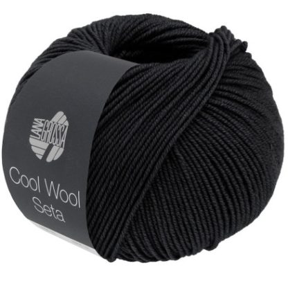 Lana Grossa Cool Wool Seta Garn 18 Sort