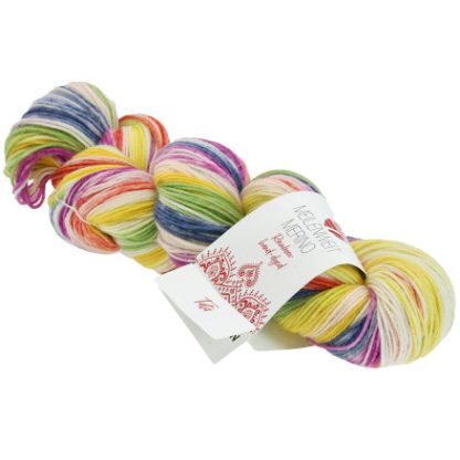 Lana Grossa Meilenweit 100 Merino Håndfarvet Rainbow Garn 7001