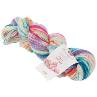 Lana Grossa Meilenweit 100 Merino Håndfarvet Rainbow Garn 7012