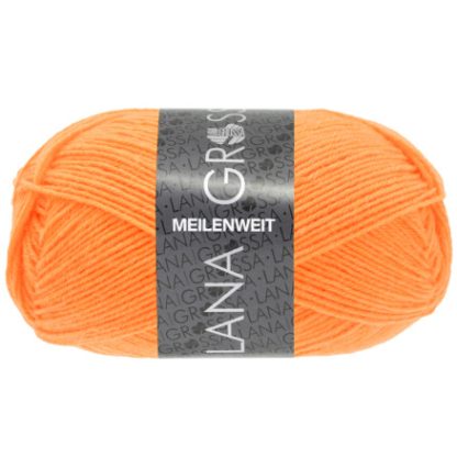 Lana Grossa Meilenweit 50 Garn 1396 Neon Orange