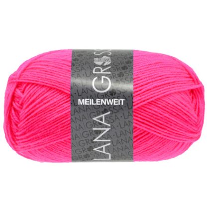 Lana Grossa Meilenweit 50 Garn 1398 Neon Pink