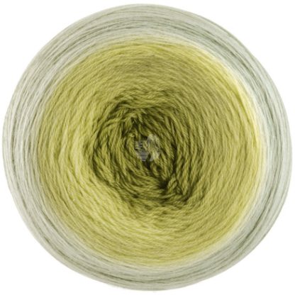 Lana Grossa Merino Lace Aquarell Garn 01 Grøn/Grøngul/Grågrøn