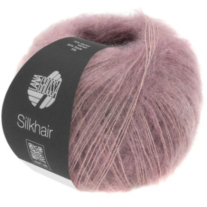 Lana Grossa Silkhair Garn 174 Mørk rosa