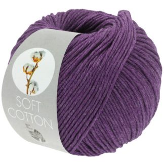 Lana Grossa Soft Cotton Garn 53 Antracit Violet