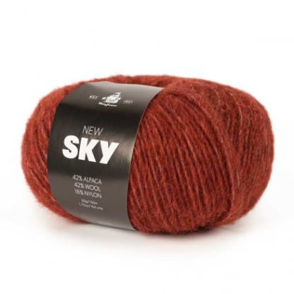 Mayflower New Sky Garn Unicolor 82 Rød Okker