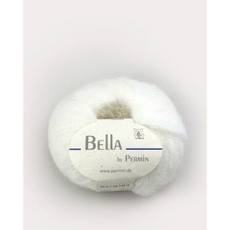 Permin Bella Mohair Garn 01 Hvid