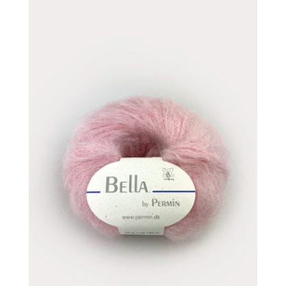 Permin Bella Mohair Garn 64 Sart Rosa