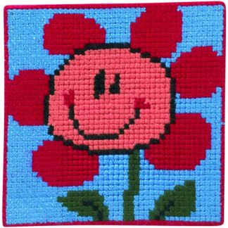 Permin Broderikit Børnestramaj Blomst 25x25cm