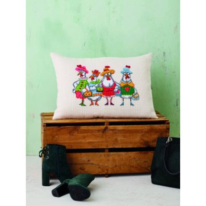 Permin Broderikit Chick-o-Holics 58x40cm