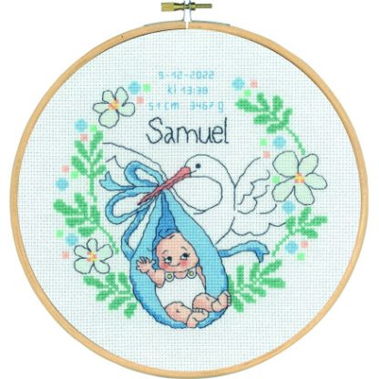 Permin Broderikit Dåb Samuel Ø20cm