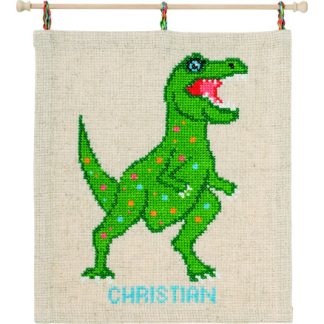 Permin Broderikit Dino 30x34cm